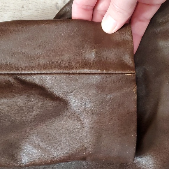 Juliet Michelle Brown Genuine Leather Jacket - Picture 7 of 13